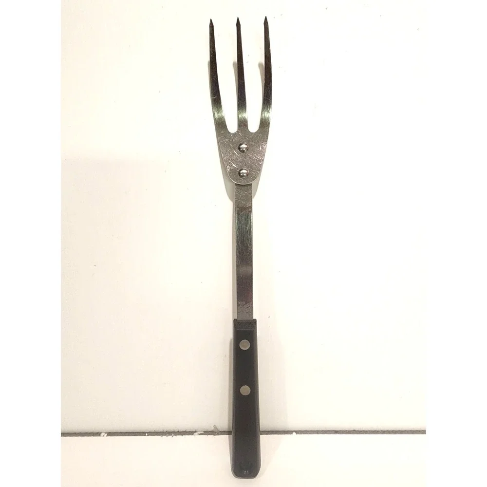 Stainless Steel USA Rounded 3 Prong/Tine Serving Meat Carving Fork Vintage